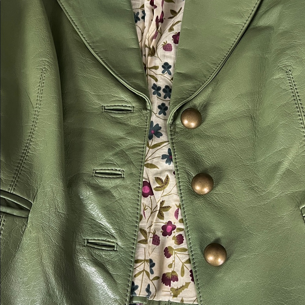 Cache Olive Leather Women's Jacket - image 4